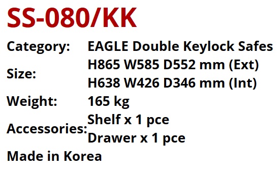 Double Keylock Safes - Dimension