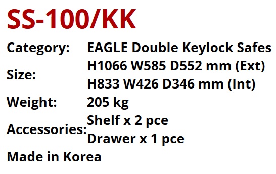 Double Keylock Safes - Dimension