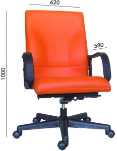 PU Leather Mid Back Office Chair